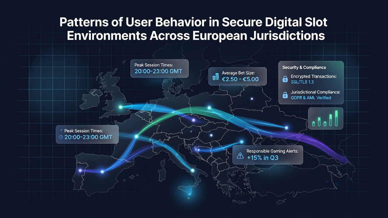 Vergleichende Grafik zu Verhaltensmustern in Slot-Umgebungen verschiedener europäischer Länder